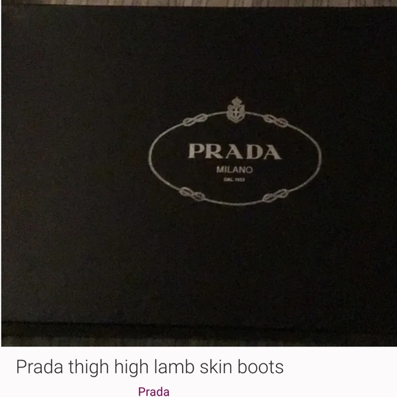 Prada thigh high lamb skin boots - Picture 6 of 6